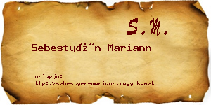 Sebestyén Mariann névjegykártya